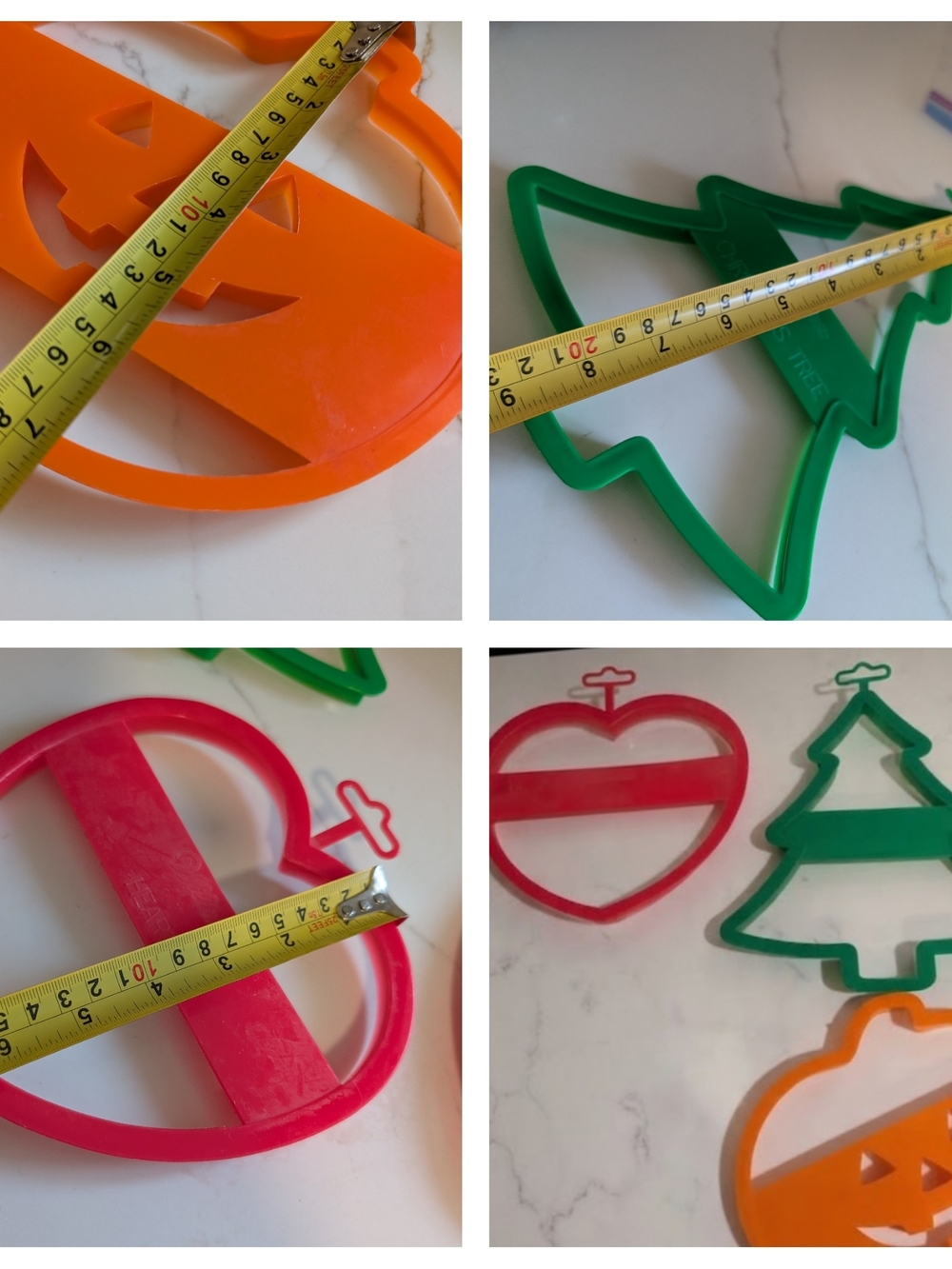 Vintage Jumbo Wilton Cookie Cutters - Pumpkin, Christmas Tree & Heart